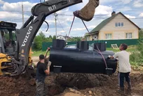 Обустройство скважины и монтаж септика Эко-Л 8 с принудительным сбросом в г  Гаврилов-Ям